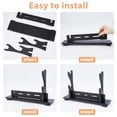thumbnail image 4 of 2-Tier Stand Katana Stand 39.1x8.9x24.5cm Wooden Katana Holder Black Swords Display Holder Wood Swords Racks for Home, 4 of 6
