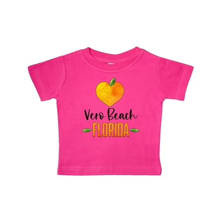 

Inktastic Vero Beach Florida Orange in Heart Gift Baby Boy or Baby Girl T-Shirt