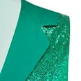 thumbnail image 5 of RYDCOT Mens Sequins Vest formal/Leisure V-Neck Shiny Waistcoat Prom Party Dress Tuxedo Green, 5 of 8