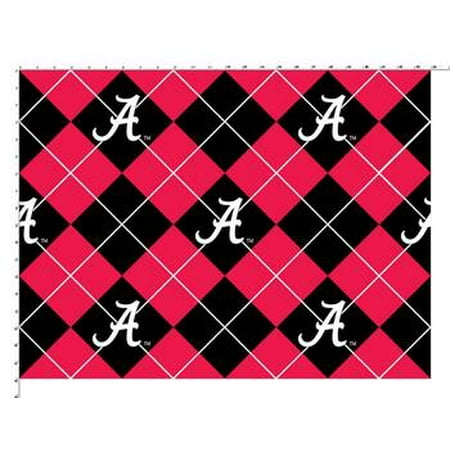 - NCAA Alabama Fleece Argyle Fabric, per Yard