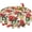 Christmas K6, variant on Christmas Tablecloth, Winter Snowflake Floral Round Tablecloth 60 Inch, Xmas Table Cloth for Rustic Farmhouse Kitchen Decor, Wipeable Polyester Fabric Table Cover for Holiday Party Outdoor Camping