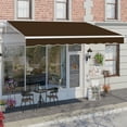 thumbnail image 6 of AECOJOY 13' x 10' Manual Retractable Patio Awning,Outdoor Awning Retractable Sunshade Shelter in Brown, 6 of 10