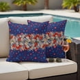 thumbnail image 5 of 4th of July Pillow Covers 2 Pack Independence Day Pillowcase Waterproof Outdoor Throw Pillow Cover for Patio Garden Square Cushion 16”x16”, 5 of 9