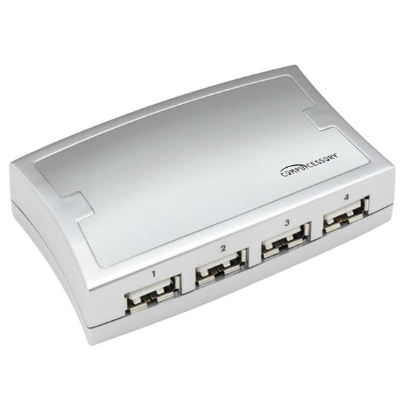2.0 4-Port Plug-and-Play USB Hub