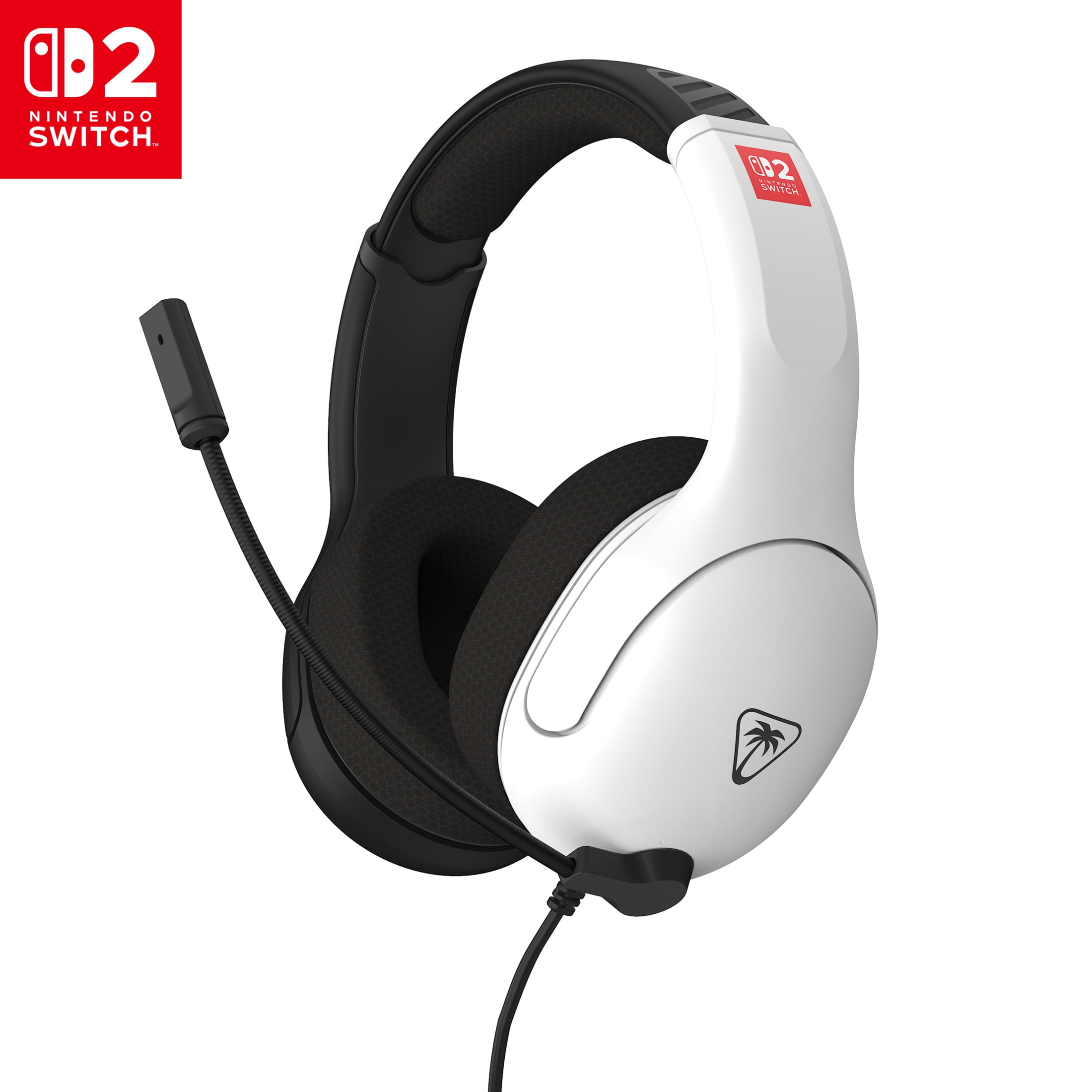 Turtle Beach Airlite Fit Wired Gaming Headset: White & Black - Officially Licensed for Nintendo Switch 2, Nintendo Switch - Durable, Lightweight