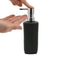 thumbnail image 3 of Unique Bargains 1 Pc Classic Vertical Lines Soap Pump Dispenser for Hotel 350ml Silver Tone Black, 3 of 6