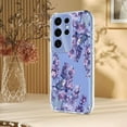 thumbnail image 3 of Compatible with Samsung Galaxy S25 Ultra Case Clear with Flower Design, Cute Soft Silicone TPU Floral Aesthetic Women Girls Transparent Protective Shockproof Anti-Scratch Anti-Yellow Phone Cover, E, 3 of 7