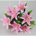 thumbnail image 1 of Un único ramo artificial de orquídeas serpiente de 10 cabezas y lirios - un accesorio de decoración for salón de boda, flor artificial, flor de seda., 1 of 2