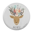 thumbnail image 1 of Noel Christmas Deer with Flowers Kitchen Refrigerator Locker Button Magnet, 1 of 6