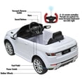 thumbnail image 4 of Range Rover White 12 V Evoque Powered Ride-On with Remote Control, 4 of 5