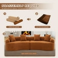 thumbnail image 6 of Timbernest 110" Curved Modular Sectional Sofa, 4 Seater Chenille Sleeper Couch for Living Room, Apartment, Orange, 6 of 10