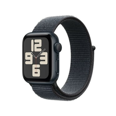 Restored Apple Watch Series SE 2nd Gen (GPS) 40mm Midnight Aluminum Case Ink Sport Loop (Refurbished)