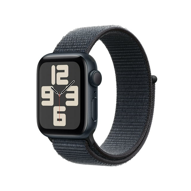 Restored Apple Watch Series SE 2nd Gen (GPS) 40mm Midnight Aluminum Case Ink Sport Loop (Refurbished)