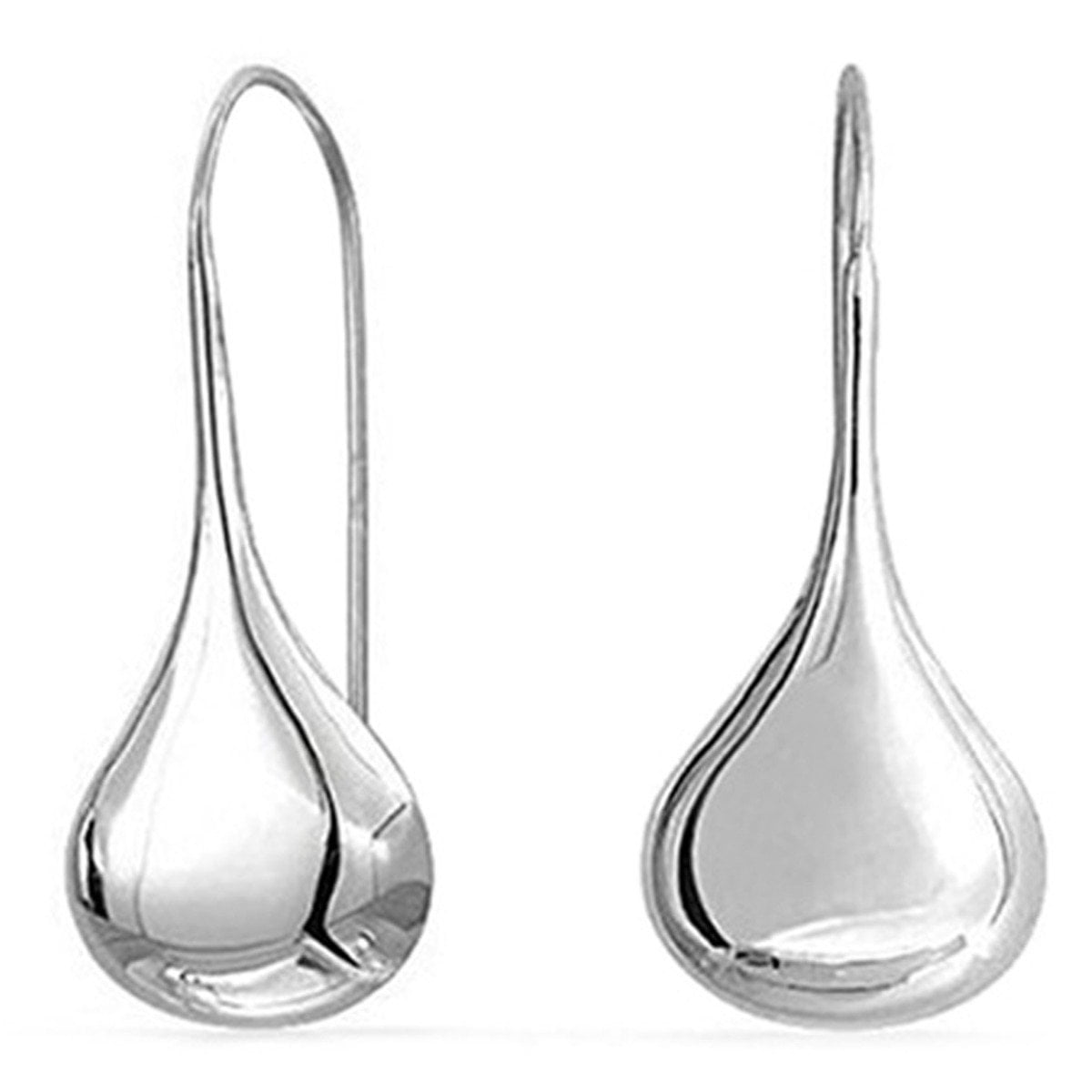 Sterling Silver Teardrop Earrings with Damask Design