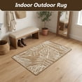 thumbnail image 3 of SIXHOME Outdoor Mat 2'x3' Front Door Mat Tropical Indoor Entryway Doormat Polypropylene Washable Non Shedding, Easy Clean, Waterproof, Durable Outdoor Doormat Neutral Brown, 3 of 7