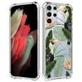 thumbnail image 1 of Birds of Paradise Clear Case for Samsung Galaxy S21 Ultra,Aesthetic Art Design Case for Men Women,Unique Trendy Transparent TPU Bumper Case Cover, 1 of 5