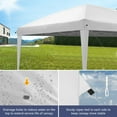 thumbnail image 5 of 10x20 Pop Up Canopy Tent with 6 Removable Sidewalls and 4 Windows, Waterproof Commercial Instant Shelter Tent for Wedding, Courtyard with Portable Bag, White, 5 of 9
