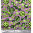 thumbnail image 1 of Soimoi Rayon Fabric Pear,Lemon & Watermelon Fruits Printed Fabric 1 Yard 42 Inch Wide, 1 of 3