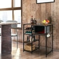 Bakers Racks for Kitchens with Storage Mini Fridge Stand Bar