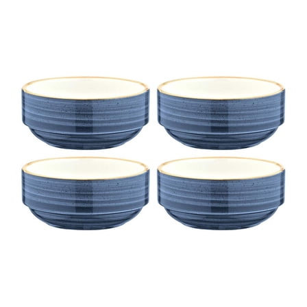 Dusk dia.3" h:1.5" 4 oz. Round Blue Porcelain Ramekin (Set of 4)