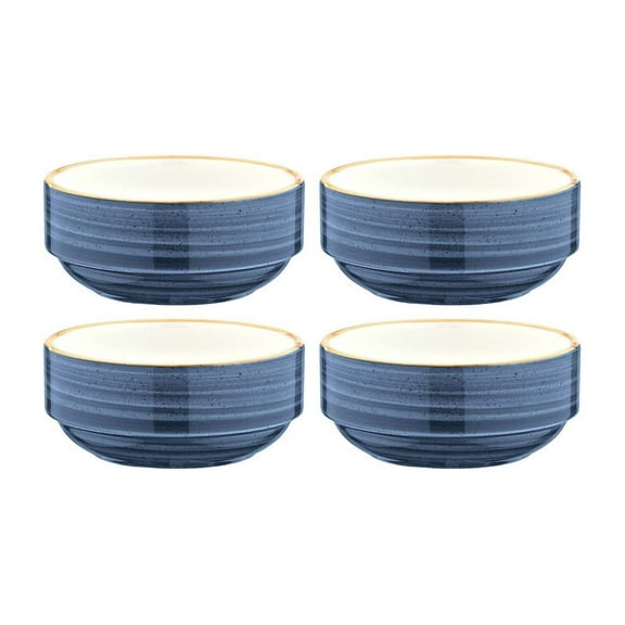 Dusk dia.3" h:1.5" 4 oz. Round Blue Porcelain Ramekin (Set of 4)