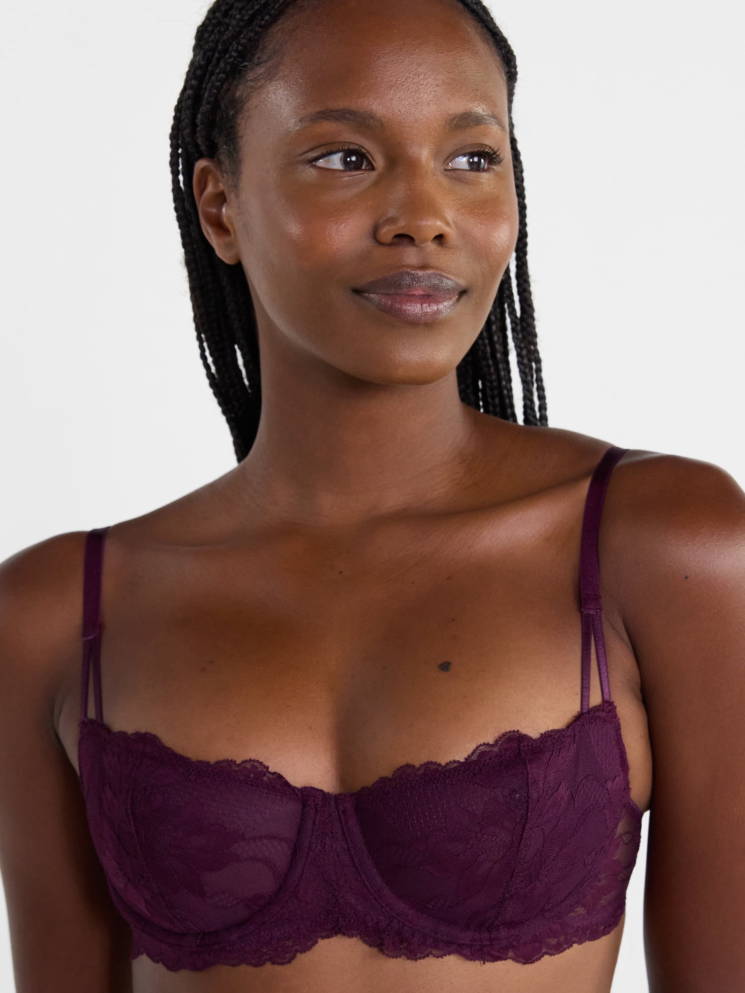 Joyspun Women's Lace Balconette Bra, Sizes 34B-40C