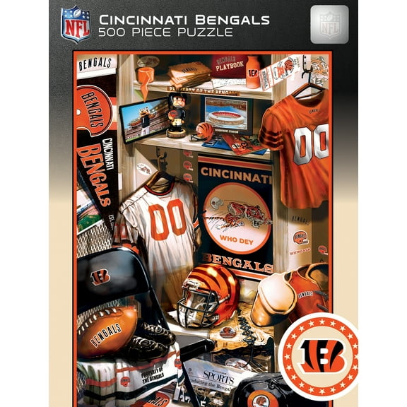 MasterPieces 500 Piece Puzzle - Cincinnati Bengals Locker Room - 15"x21"