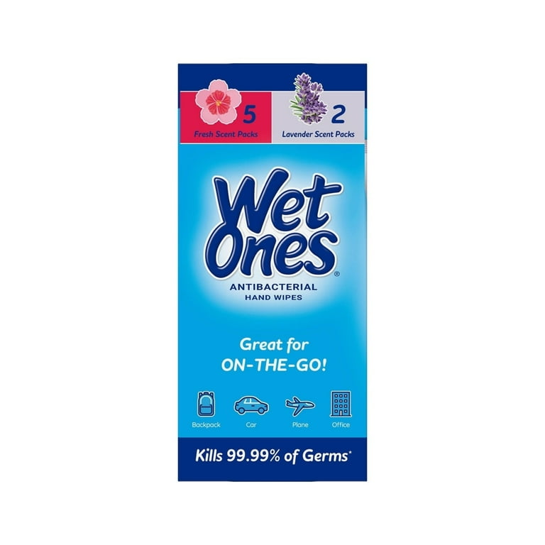 Wet Ones Fresh Scent Antibacterial Hand Wipes, 20 count