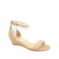 thumbnail image 2 of Forever Link Women's Low Wedge Sandals Ankle Strap Heel Sandal Open Toe Casual Dress Summer Shoes, 2 of 4