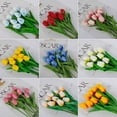 thumbnail image 5 of AFQH 10 pack Tulips Artificial flowers Wedding Home Living room Decoration Bouquet, 5 of 9