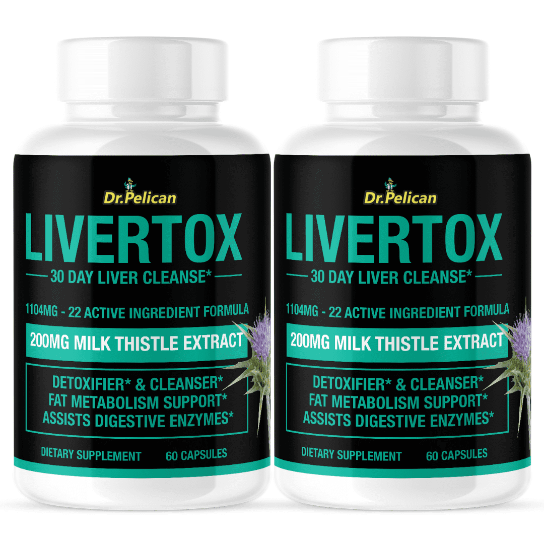 Livertox Liver Detoxifier/Digestive Enzymes/Metabolism 2 Bottles 120
