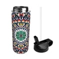 thumbnail image 2 of Bingfone Colorful With Blue Oriental Print 18oz Sports Insulated Kettle With Straw, Leakproof & BPA Free, Drinking Sports Water Bottle for Fitness, Gym & Outdoor, 2 of 8