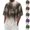 Coffee, variant on HAJWOH Men's Graphic Crewneck Tshirt Short Sleeve Gradient Color Casual Beach Tees