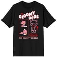 thumbnail image 4 of Gloomy Bear Naughty Grizzly Anime Juniors Black Graphic Tee Shirt  - XXL, 4 of 5