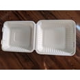 thumbnail image 4 of [200pk] 100% COMPOSTABLE 8 x 8  Takeout Clamshell Food Container Microwave Safe, BPI Certified Made from Sugarcane Bagasse, 4 of 6