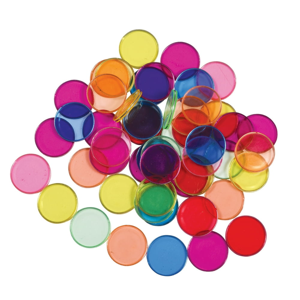 Learning Advantage Transparent Plastic Counters SteelRinged Set of