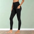 thumbnail image 2 of VV AVEORS Gym Leggings With Pockets For Women Stretch Active Yoga Pants Compression Tummy Control Leggings Soft Tights Black L, 2 of 7