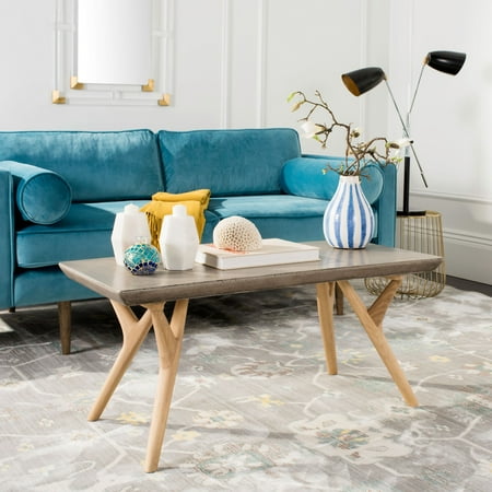 Safavieh Pacey Indoor/Outdoor Modern Concrete Coffee Table ...