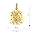 thumbnail image 3 of 14K Yellow Gold St. Joseph Pray For Us Charm Pendant with 1.2mm Singapore Chain Necklace - 16", 3 of 6
