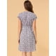 thumbnail image 5 of Vestido A Media Pierna Boho Floral Beige-Morado Talla S, 5 of 6