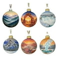 thumbnail image 2 of Wooowa Christmas "Natural Wonder" Series Flat Acrylic Xmas Ball Ornaments, Lightweight Festive Decor for Xmas Trees & Holiday Hanging Displays, 2 of 8