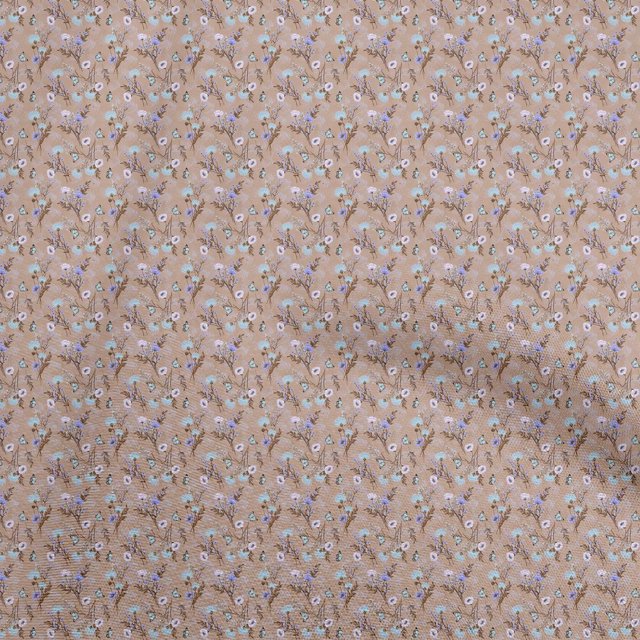 oneOone Velvet Dusty Pink Fabric Floral Craft Projects Decor Fabric Printed By The Yard 58 Inch Wide