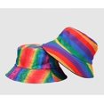 thumbnail image 2 of CoCopeaunts Bucket Hat for Men Rainbow Colors Summer Sunscreen Fisherman Hat Holiday Outdoor Women Bucket Cap Two Side Wear, 2 of 8