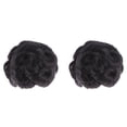 thumbnail image 1 of 2 Pcs Perruque Fleur Pince à Cheveux Chignon Queue de Cheval Extension de Cheveux (Rouge), 1 of 8