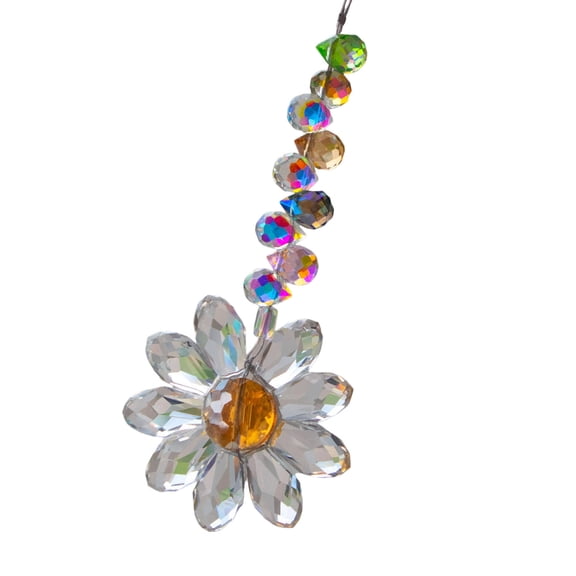 Sun Catchers with Crystals,Glass Sunflowers Rhinestones Suncatchers, rainbows Maker Pendants Indoor Window Home Decors