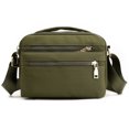 thumbnail image 2 of Bolsa bandolera multibolsillos de hombro de moda suave para fiesta (verde militar) Likrtyny Para Estrenar, 2 of 4