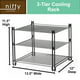 Nifty Solutions 3-Tier Cooling Rack – Non-Stick, Wire Mesh Design ...