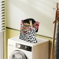 thumbnail image 2 of ZIATUBLE Cow Print Clothes Pin Hanging Bag Flower Storage Hanging Organizer Easy to Use Hanging Clothes Pins Bag Holder Outdoor Washable Clothes Pin Bag to Hang On Line, 2 of 7