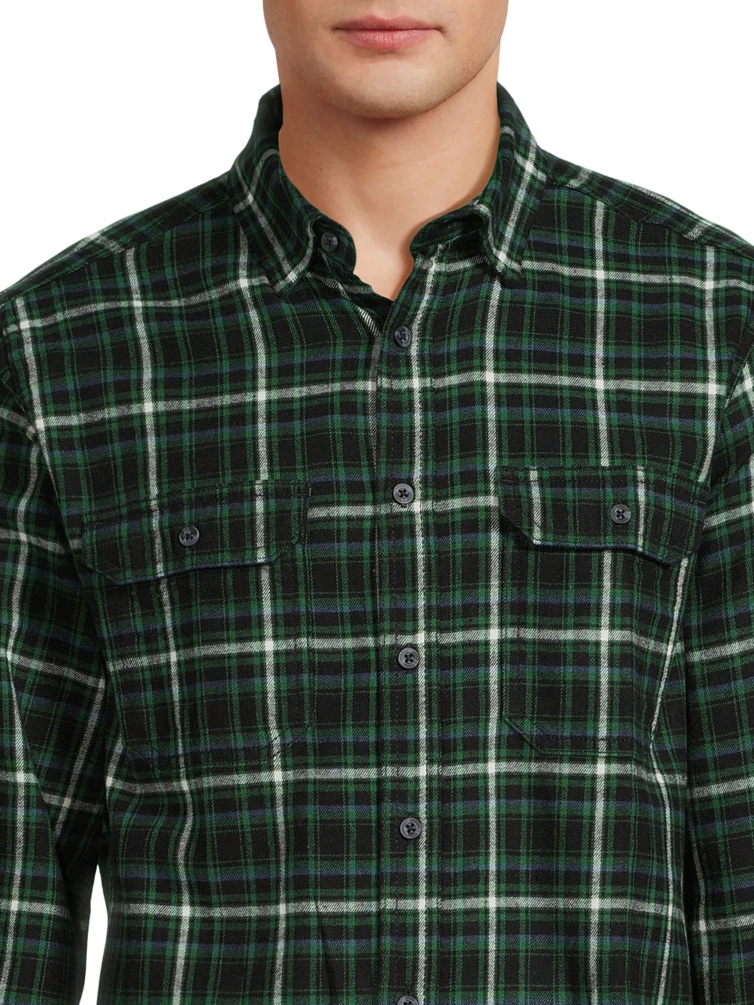 George Men's Long Sleeve Flannel Shirt, Sizes XS-3XLT