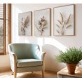 thumbnail image 4 of Beige Neutral Floral Botanical Canvas Wall Art Modern Minimalist Beige Flower Plant Painting Wall Decor Poster Print Artwork for Living Room Bedroom Bathroom Home Decortion（Only canvas）, 4 of 6